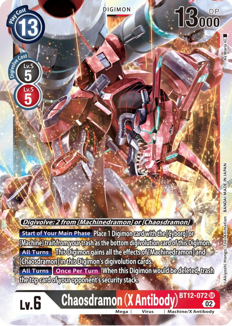 Chaosdramon (X Antibody) [BT12-072] [Across Time]