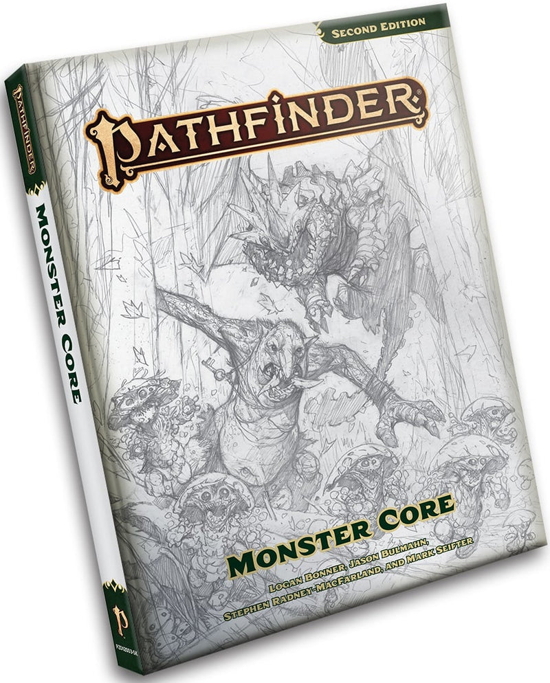 Pathfinder RPG 2E Remastered Monster Core Sketch Cover (V.O)