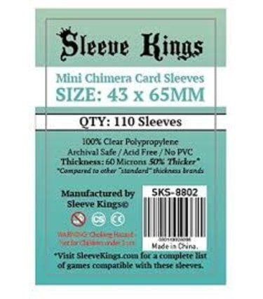 Sleeve Kings - Board Game 110ct Sleeves - Mini Chimera Card (43mm X 65mm)